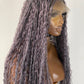 100% Human Hair Bohemian Knotless Braid Wig, Gray Color, Waist Length - (TARA GERY)