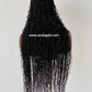 French Braid Bohemian Cornrow Wig, 100% Human Hair, Full Lace, Black Color - Dash (Tara)