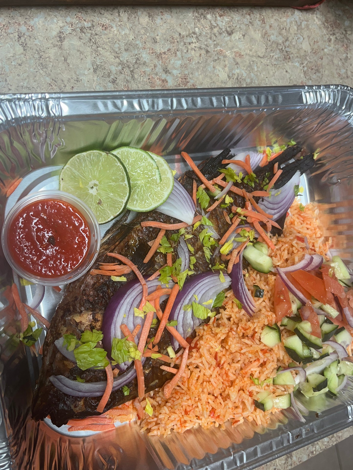 Jollof Rice with Tilapia
