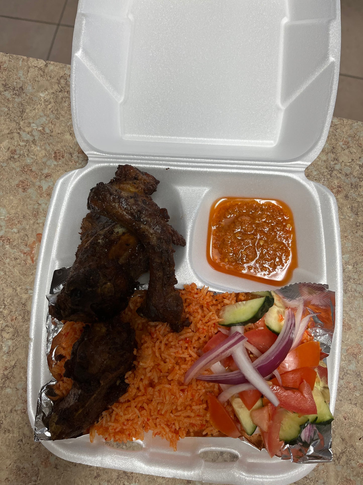 Jollof Rice with Pork Ribs
