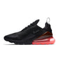 Nike Mens Air Max 270 Black/Black-Hot Punch