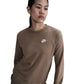 Nike Women's Sportswear Club Fleece Crewneck - Mink Brown
