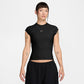 Nike Womens Sportswear Chill Knit Ribbed Top - Black