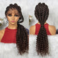 Braided Ponytail Wig | Kinky Curly Lace Front with Baby Hair