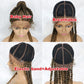 24" Box Braids 360 Lace Front Wig | Ponytail Style | Baby Hair | Synthetic African Braiding Hair