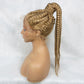 24" Box Braids 360 Lace Front Wig | Ponytail Style | Baby Hair | Synthetic African Braiding Hair