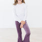 Amethyst Ribbed Velvet Bells