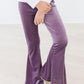 Amethyst Ribbed Velvet Bells
