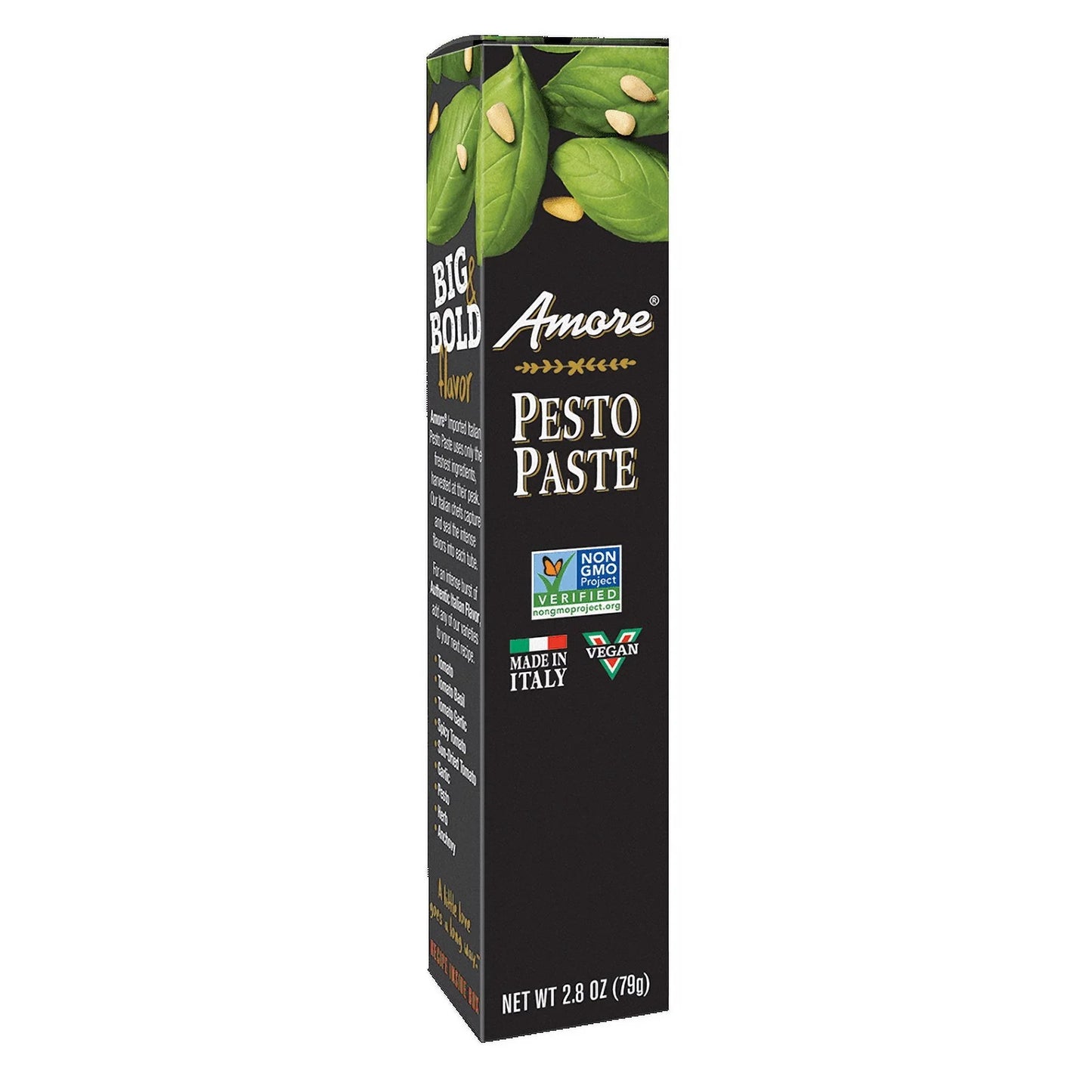 Amore Pesto Paste - 2.8 Oz - Pack of 12 - Authentic Italian Basil Pesto