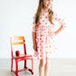 An Apple a Day 3/4 Sleeve Pocket Twirl Dress
