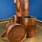 Antique Copper Pitcher and 4 Mugs. Revere Metal Ware, Rome, NY. Solid Copper with Brass Handle. Beer Mugs. Vintage Gifts for Him.