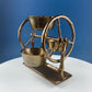 Antique Heavy Brass Ferris Wheel for Candy Nuts Condiments. Perfect for Kid or Adult Parties. Garden Bar Game Room Gatherings. Gift for Dad.