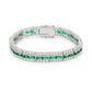 Avera Clear and Blue Alternating Crystal Eternity Ring