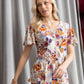 Bohera Floral Spree V-Neck Ruffled Top