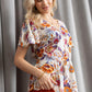 Bohera Floral Spree V-Neck Ruffled Top