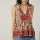 Bohera My Flower Sleeveless Peplum Top