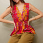 Bohera Grace Anne Color Stripe Sleeveless Peplum Top
