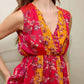 Bohera Grace Anne Color Stripe Sleeveless Peplum Top