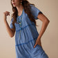 Bohera Celeste Textured Tiered Dress