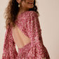 Bohera Rose Lane Flare Sleeve Tie Dress