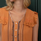 Bohera Audrey Anne Embroidered Frilled Top