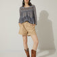 Bohera Moana Embroidered Washed TOP