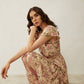 Bohera Floral Splendor Drop Waist Dress