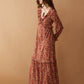 Bohera  Camille V-Neck Ruffle Dress
