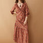 Bohera  Camille V-Neck Ruffle Dress