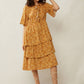 Bohera  Deanna Ruffled Neck Drop Waist Dress