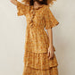 Bohera  Deanna Ruffled Neck Drop Waist Dress