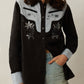 Bohera Sheela Western-Inspired Yoke Embroidered Shirt