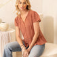 Bohera Kylee Short Sleeve Button Down Washed Top