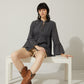 Bohera Kimmee Flared Sleeve Babydoll Denim Wash Top