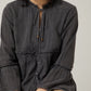 Bohera Kimmee Flared Sleeve Babydoll Denim Wash Top