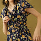 Bohera Marjorie Mellum Wrap-Over Floral Print Dress