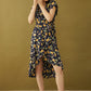 Bohera Marjorie Mellum Wrap-Over Floral Print Dress