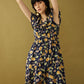 Bohera Marjorie Mellum Wrap-Over Floral Print Dress