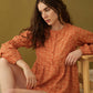 Bohera Naranja Button-down Top