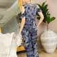 Bohera Alexis Jumpsuit in Navy Paisley