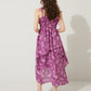 Bohera Penelope Drop Waist Ruffled Dress in Purple