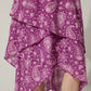 Bohera Penelope Drop Waist Ruffled Dress in Purple