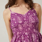 Bohera Penelope Drop Waist Ruffled Dress in Purple