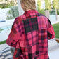 Emma Dawn Patchwork Shacket in Red