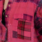 Emma Dawn Patchwork Shacket in Red