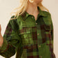 Emma Dawn Patchwork Shacket in Green
