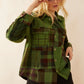 Emma Dawn Patchwork Shacket in Green