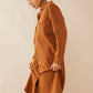Jaipena Shirt Dress In Golden Sand