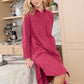 Jaipena Shirt Dress In Magenta