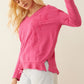 Rosalee V-Neck Top In Magenta